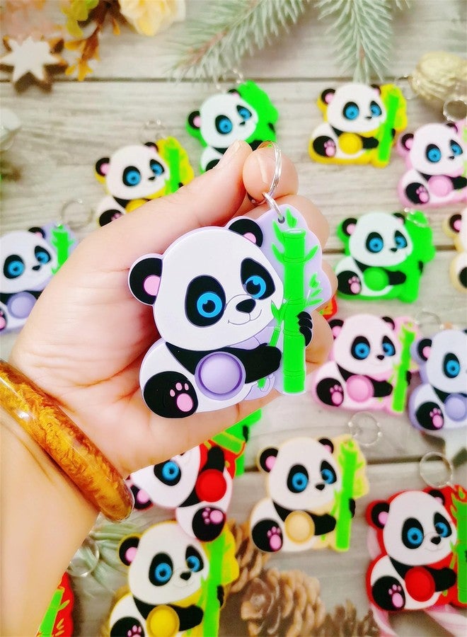 PSDFH 24 Packs Bulk Mini Panda fidgets Toys for Kids Children Classroom Students Gifts Prize from Teacher,Panda Animal Birthday Party Favors - Image 2